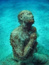 Underwater sculpture park in Lanzarote, Canary Islands Royalty Free Stock Photo