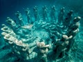 Underwater sculptures at the bottom of the sea, Southeast Asia