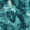 Underwater, seabed. Beautiful seamless pattern picture. Generative AI