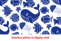 Underwater seamless pattern