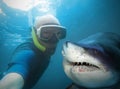 Underwater selfie. Royalty Free Stock Photo