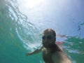 Underwater selfie Royalty Free Stock Photo