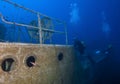 Underwater ship wreck survey on Maldives