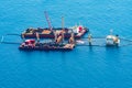 Underwater shipwreck in the Gibraltar Bay Royalty Free Stock Photo