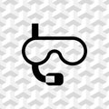 Underwater Snorkelling icon stock vector illustration flat design