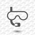 Underwater Snorkelling icon stock vector illustration flat design