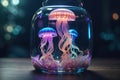 Underwater Spectrum: Rainbow Illumination of Jellyfish in a Jar