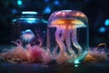Underwater Spectrum: Rainbow Illumination of Jellyfish in a Jar
