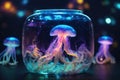 Underwater Spectrum: Rainbow Illumination of Jellyfish in a Jar