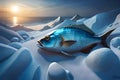 Underwater Splendor: Immersing in the Enchanting World of a Fresh Glistening Sea Bream with Generative AI