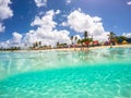 Underwater in St. Maarten, Caribbean. Royalty Free Stock Photo