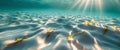 Underwater Sunlight Beams Illuminate Ocean Floor Royalty Free Stock Photo