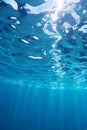 An underwater surface showing high water, waves and bubbles, in the style of clean lines, pure forms, fashwave Royalty Free Stock Photo