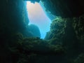 An underwater swim through in Malta Royalty Free Stock Photo