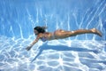Underwater Swimmer Royalty Free Stock Photo