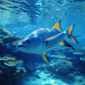 Underwater tranquility Majestic nature, fish swimming in blue sea Royalty Free Stock Photo