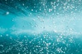 Underwater View of Bubbles In Deep Blue Sea. Close Up Water. Background Royalty Free Stock Photo