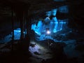 Underwater view of Cenote in the Yucatan Peninsula, Mexico Royalty Free Stock Photo