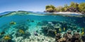 Underwater View of Coral Reef, Generative AI Royalty Free Stock Photo