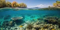 Underwater View of Coral Reef, Generative AI Royalty Free Stock Photo