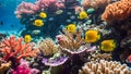 Underwater view of coral reef