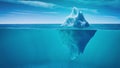 Underwater view of iceberg