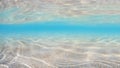 Underwater view of sand beach in sea tropical lagoon Royalty Free Stock Photo