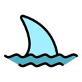 Underwater whale icon vector flat