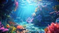 Underwater Wonderland Colorful Coral Reef Scene Royalty Free Stock Photo