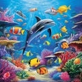 Underwater Wonders: Dive deep into an underwater paradise with a puzzle showcasing marine life