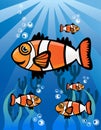 Underwater world Cartoon Illustration Royalty Free Stock Photo