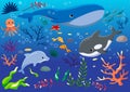 Underwater world concept Royalty Free Stock Photo