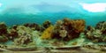 The underwater world of a coral reef. Philippines. Virtual Reality 360 Royalty Free Stock Photo