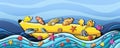 Underwater world Fun Banana Boat Paint