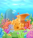 Underwater world landscape. Royalty Free Stock Photo