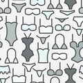 Underwear clothes and swimwear seamless pattern