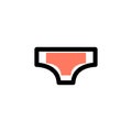 Underwear Conceptual Flat Icon Vector Illustration Design Royalty Free Stock Photo