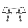 Underwear garters linear icon