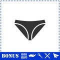 Underwear icon flat