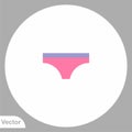 Underwear vector icon sign symbol Royalty Free Stock Photo