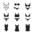 Underwear icons set