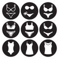 Underwear icons set