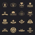 Underwear logo icons set, simple style Royalty Free Stock Photo