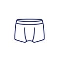underwear, mens boxer briefs line icon