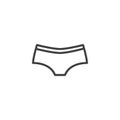 Underwear pants line icon