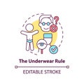 The underwear rule concept icon