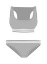 Underwear silhouette vector set.