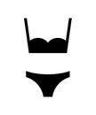 Underwear swimsuit. panties and bra - flat style vector illustration. logo clothing for wome