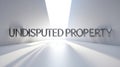 Undisputed property title displayed in a minimalistic modern setting with light effects Royalty Free Stock Photo