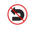 Undo arrow icon. Left turn. Vector Royalty Free Stock Photo